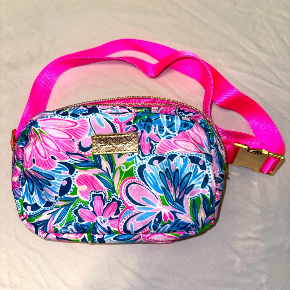 Lilly Pulitzer Gecko Green Tiger Sunrise Belt Bag Fanny Pack Crossbody NWOT